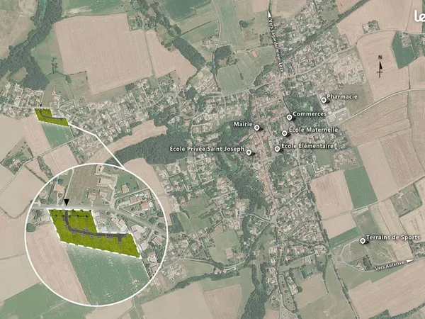 Terrain 349 m² Miremont