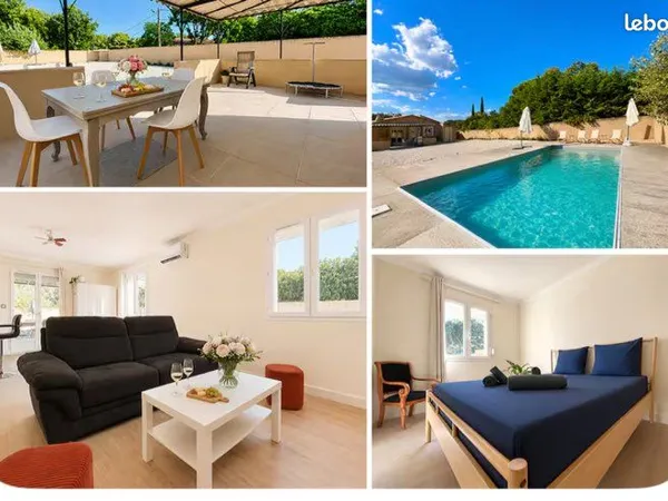 🌟 Maison de Plain-Pied Meublée avec Piscine & Studio - Rochefort-du-Gard