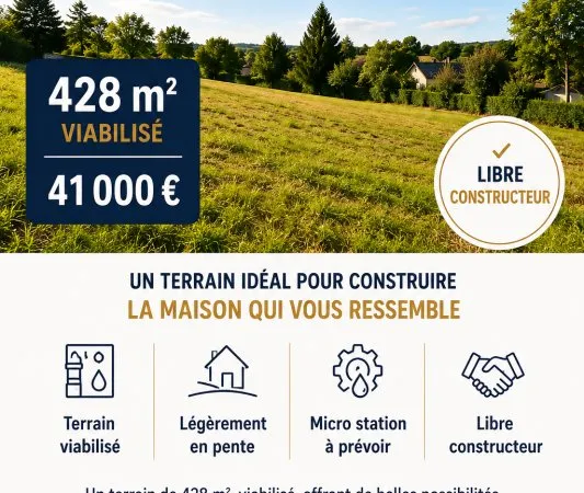 Terrain en individuel 428 m²