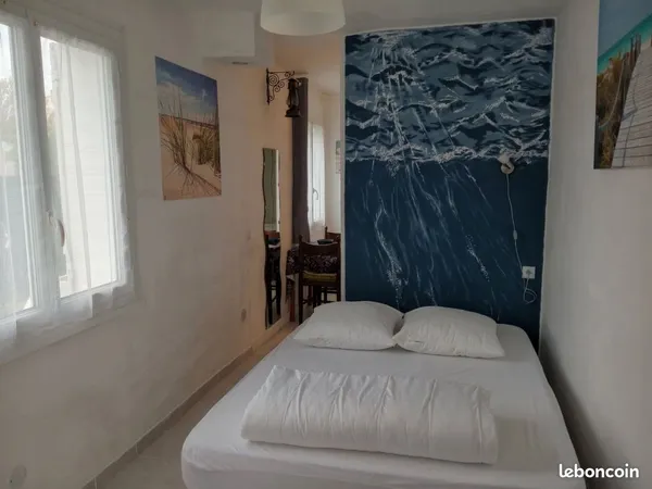 Location meublée ( T1 ) avec jardin sans frais d'agence