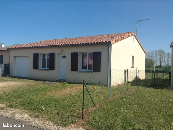 Maison T3 plain-pied, Garage, Jardin clos