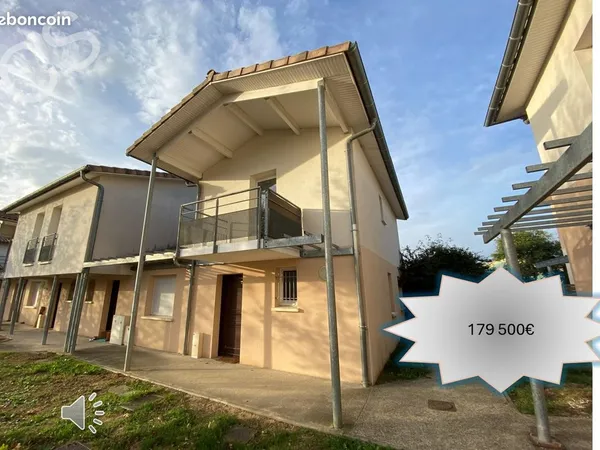 Villa T3 64.29 m2 - mitoyen 1coté^- Résidence sécurisée
