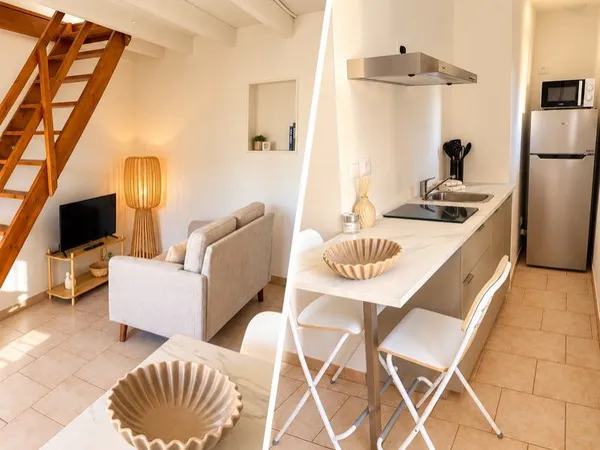 T1 bis meublé en duplex - entièrement rénové - à proximité immédiate de la gare Persan-Beaumont