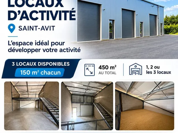 Locaux d'activité et de stockage disponibles à Saint-Avit ?