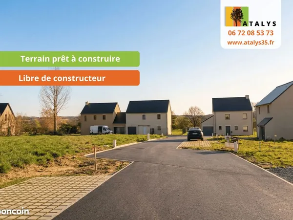Terrain prêt à construire et libre de constructeur - PROCHE LIFFRE