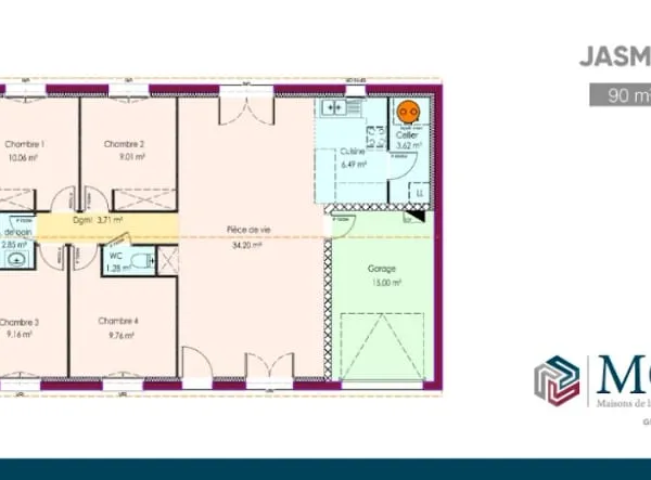 Maison neuve 5 pièces 90 m²