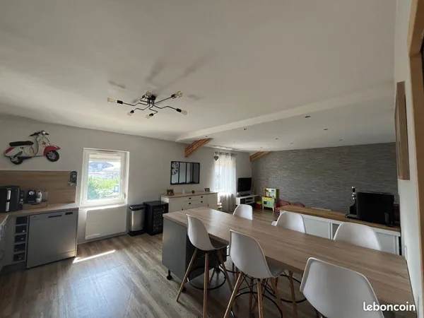 Appartement 107m2 rénové climatisé - 3 chambres - Veauche