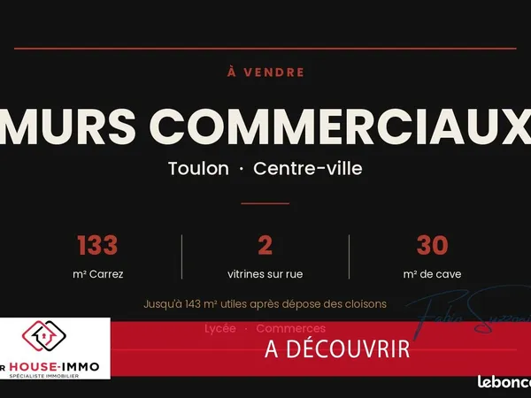 Murs commerciaux 133 m² toulon