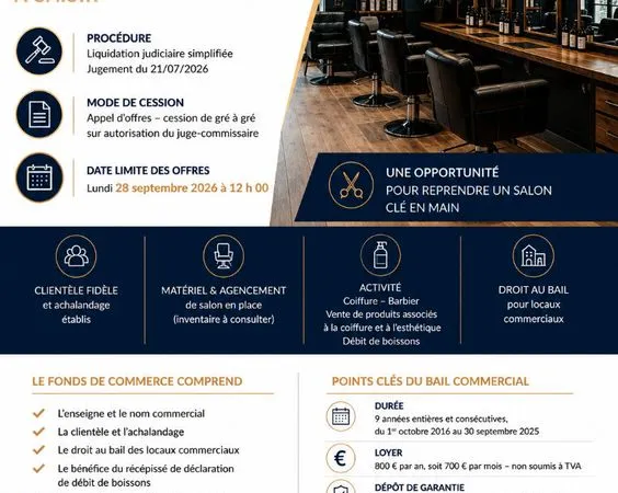 Fonds de commerce 69 m² DUNKERQUE