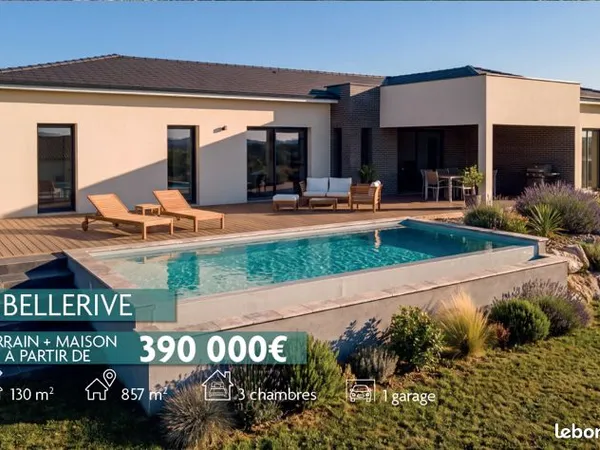 Bellerive-sur-Allier - Maison contemporaine 130 m² + terrain 857 m²