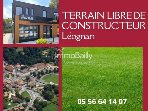 LEOGNAN TERRAIN 410M2 LIBRE CONSTRUCTEUR