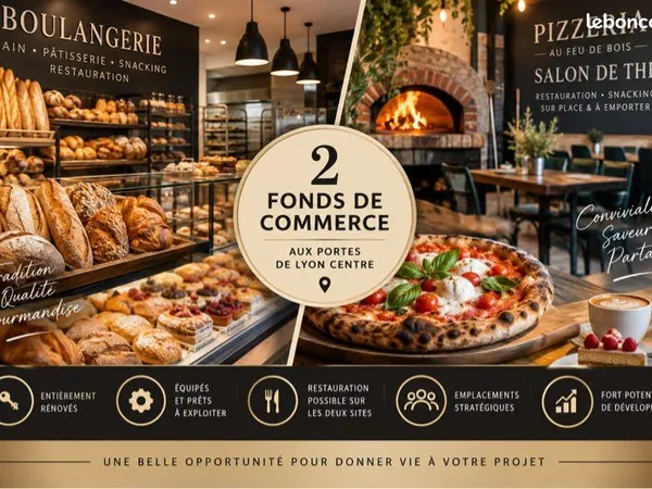 🔥 à saisir - 2 fonds de commerce entièrement rénovés - aux portes de lyon centre 🔥