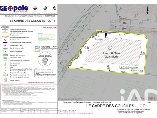 Terrain 635 m²