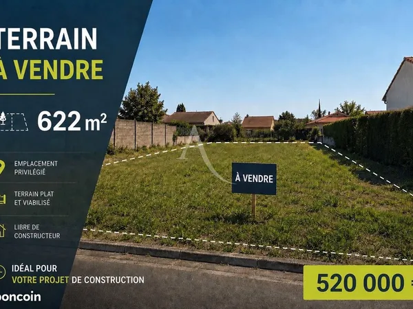Terrain 622 m² NOISY LE GRAND