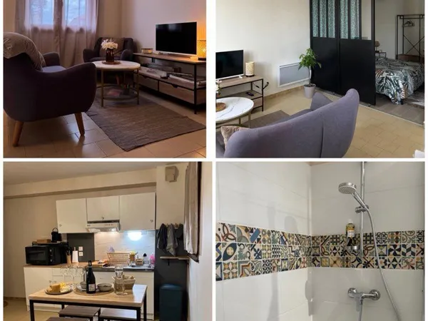 T1 BIS MEUBLÉ 36 m² - CENTRE-VILLE - RDC - PARKING - CALME