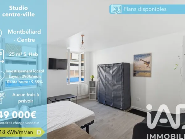Appartement 1 pièce 25 m²