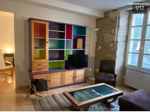 Appartement meublé 56m2 1 chambre eau internet inclus