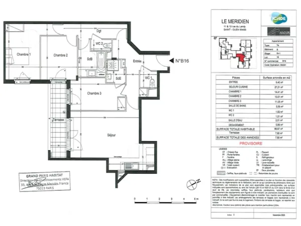 Appartement 4 pièces 90 m²