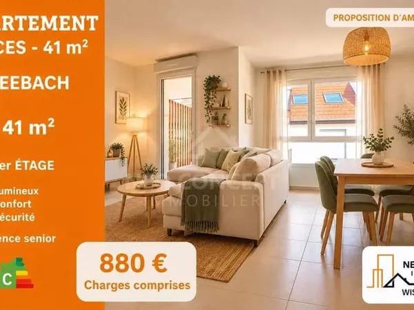 Appartement 2 pièces 41 m²