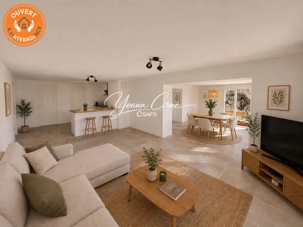 Appartement type 4 120 m2 entièrement rénové avec jardin et parking