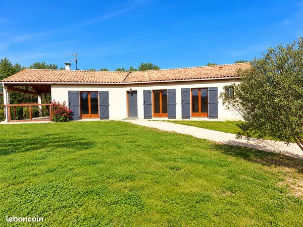 SANS FRAIS D'AGENCE, PARTICULIER vend, au calme, VILLA de 127m² de plain-pied, exposée SUD et son gr
