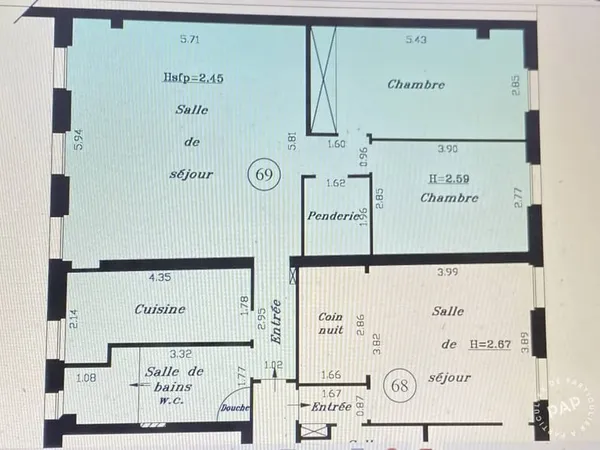 Appartement 4 pièces 84 m²