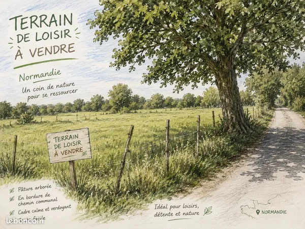 Terrain de loisir à Fumechon 2400m2