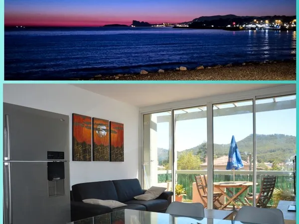 T2 rénové 40 m² - 80 m plage - balcon vue collines - parking - Les Lecques