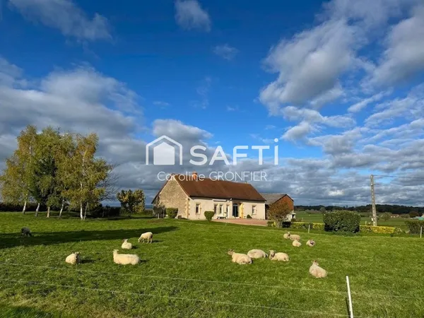 Longère en pierre de plain pied 5 pièces - Sans voisins avec vue dégagée