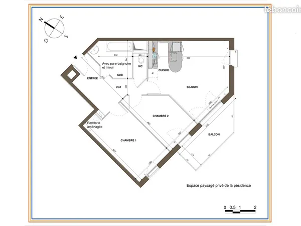 Appart T3 62m2 + balcon + parking. Dispo début sept 2026