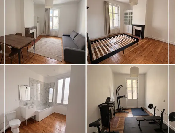 📢 Appartement T2 50 m² - Rénové - Salle de sport & Jardin - Poitiers Centre / Plateau