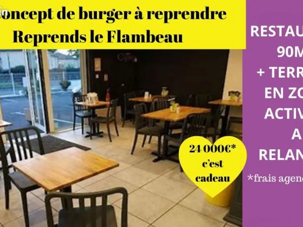 Fonds de commerce restauration rapide 80 m²