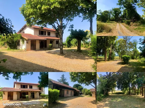 Estampures - Grande maison familiale avec dépendances et parc arboré