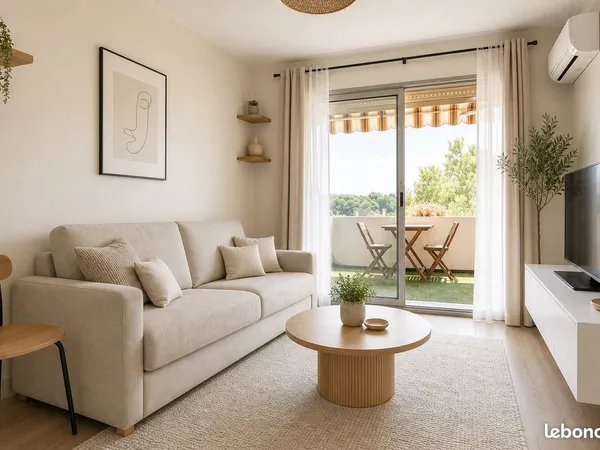 Location appartement studio Antibes - Balcon, Parking, Cave & Piscine