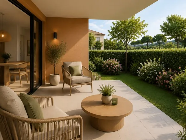 Aix-en-Provence : T2 neuf avec terrasse et jardin dans un cadre verdoyant