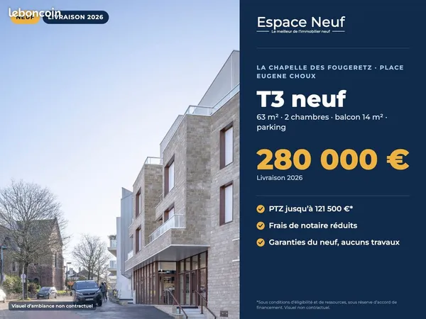 Appartement 3 pièces 63 m²