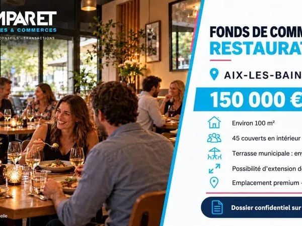 Fonds de commerce 100 m²