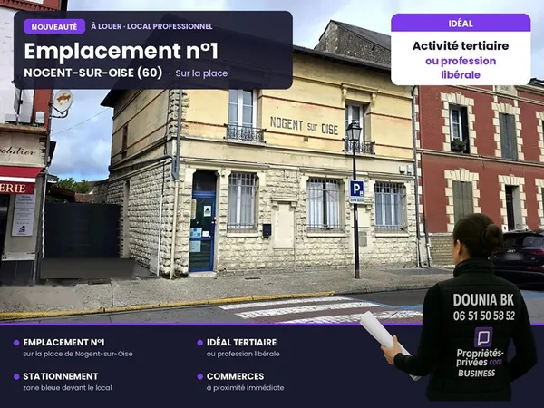 NOGENT SUR OISE - Local commercial ou bureau , Place des 3 Rois