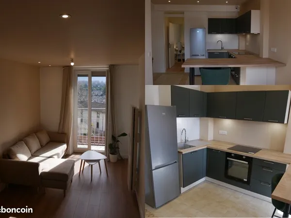 T2 meublé 37m² rénové avec balcon - Grenoble Île Verte