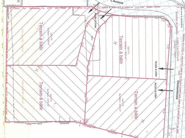 Terrain constructible à vendre au Guillaume