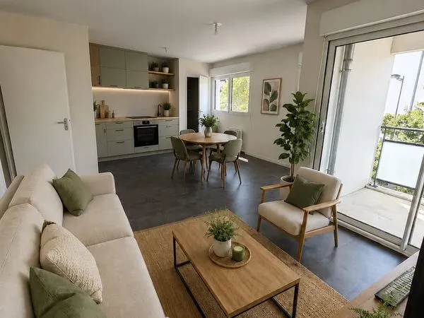 Grand T2 lumineux avec loggia et parking