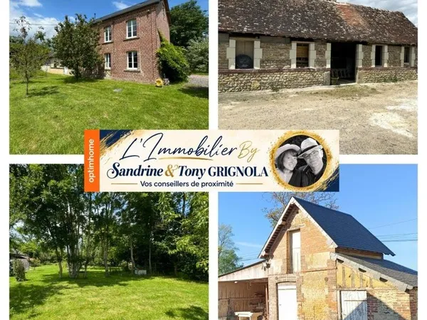 Maison à vendre 7 pièces - briques et colombages - 5 chambres - Dépendances - LISIEUX SUD (14)