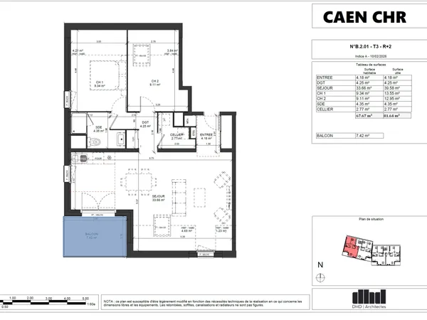 Appartement 3 pièces 68 m²