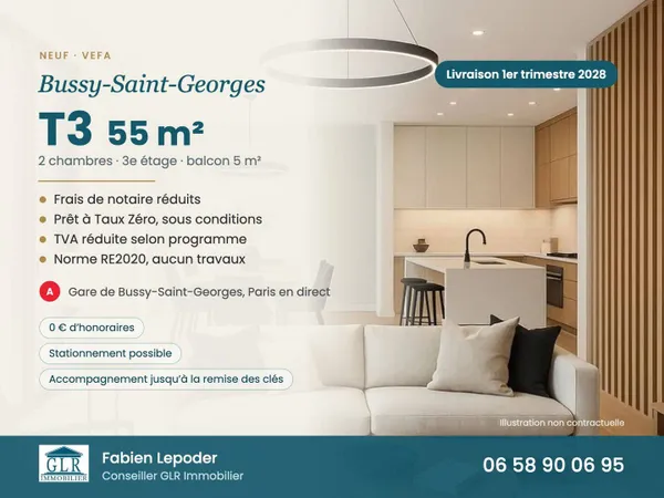 Appartement 3 pièces 55 m²
