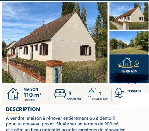 à vendre maison travaux