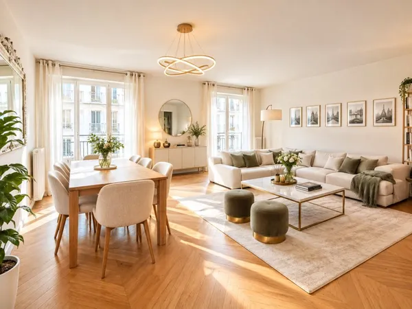 Paris 17e - Rue Roger Bacon / 3 pièces 78m² / 2 chambres / 4e étage avec ascenseur.