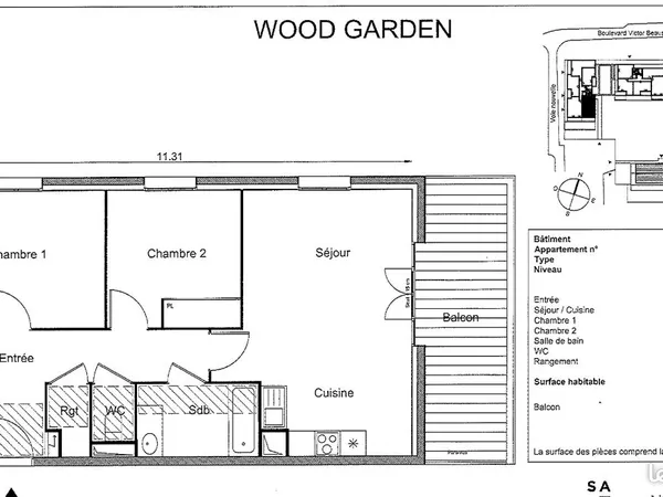 Appartement Belle Beille T3 Wood Garden
