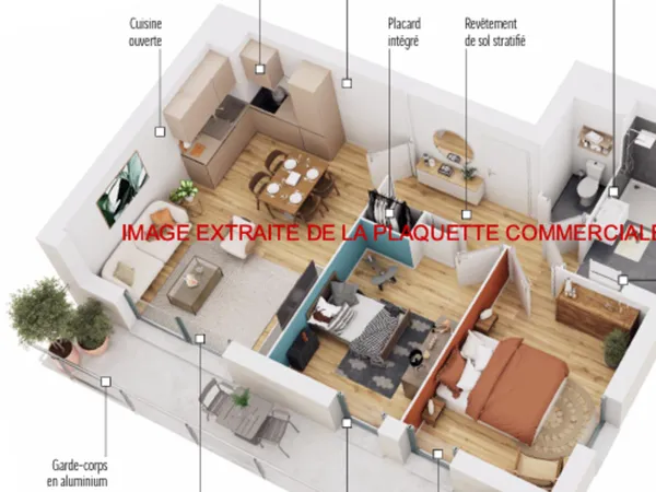Appartement 2 pièces 39 m²