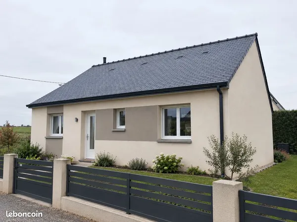 Maison plain-pied 3 chambres avec jardin