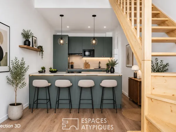 Duplex rénové à Lyon 8e.